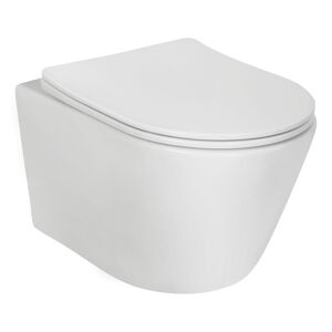 Wand-WC-Set spülrandlos weiß inkl. WC-Sitz mit Absenkautomatik 42 x 36 cm