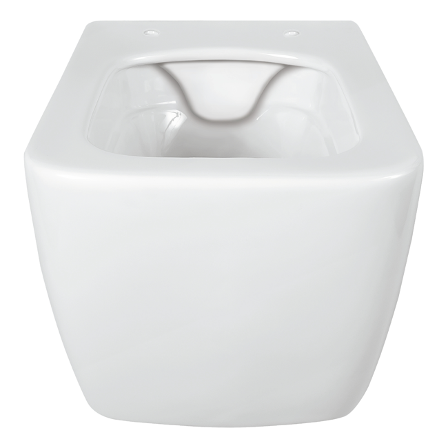 Bild von Wand-WC-Set 'Teemo' spülrandlos weiß inkl. WC-Sitz mit Absenkautomatik 43 x 52,5 cm