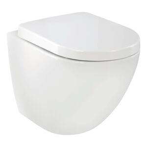 Wand-WC 'Acobo' spülrandlos weiß 40 x 52 cm mit WC-Sitz