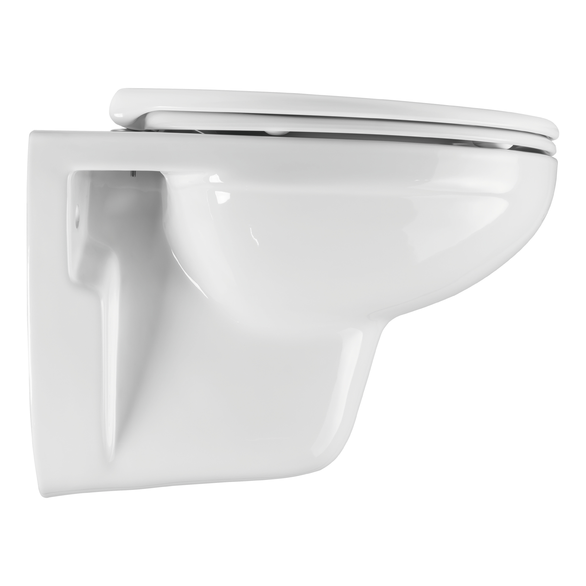 Wand-WC weiß spülrandlos mit WC-Sitz 40 x 53 cm + product picture