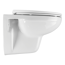 Verkleinertes Bild von Wand-WC weiß spülrandlos mit WC-Sitz 40 x 53 cm