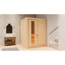 Elementsauna 'Abril' naturbelassen mit Energiespartür 9 kW Bio-Ofen externe Steuerung Easy 151 x 151 x 198 cm