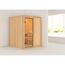 Elementsauna 'Abril' naturbelassen mit bronzierter Tür 151 x 151 x 198 cm