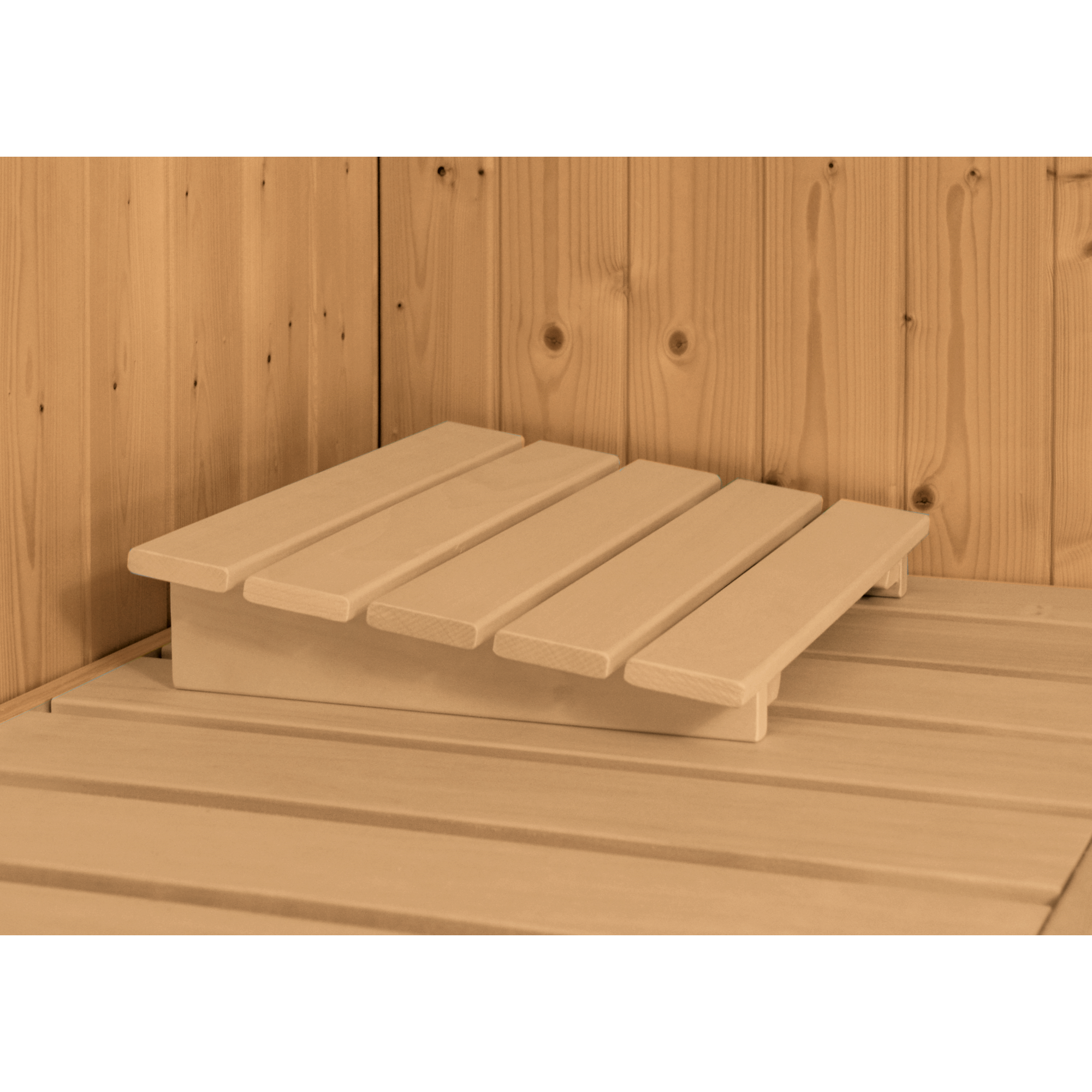 Elementsauna 'Abril' naturbelassen mit Kranz und graphitfarbener Tür 165 x 165 x 202 cm + product picture