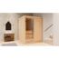 Elementsauna 'Abril' naturbelassen mit Klarglastür 9 kW Ofen externe Steuerung easy 151 x 151 x 198 cm