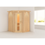 Elementsauna 'Adora' naturbelassen mit Energiespartür und Kranz 165 x 165 x 202 cm