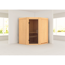 Elementsauna 'Adriana' naturbelassen mit graphitfarbener Tür 170 x 151 x 198 cm