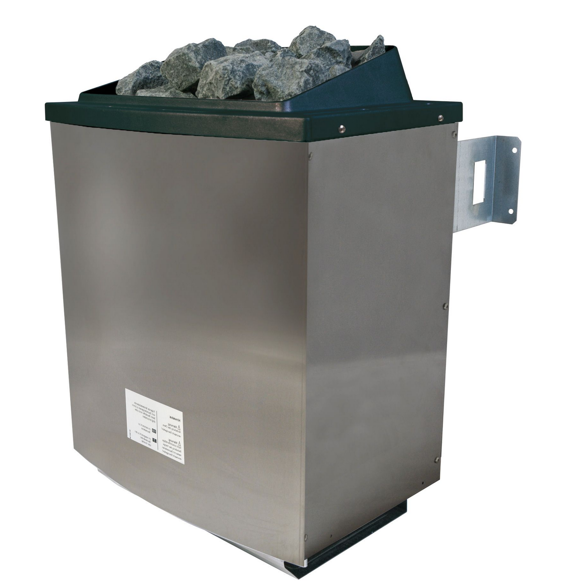 Eck-Saunaofen mit Saunasteinen