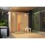 Elementsauna 'Aina' naturbelassen mit Kranz und Energiespartür 210 x 132 x 202 cm