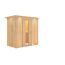 Elementsauna 'Aina' naturbelassen mit Kranz und Energiespartür 210 x 132 x 202 cm