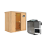 Elementsauna 'Aina' naturbelassen 9 kW Bio-Ofen externe Steuerung Easy 196 x 118 x 198 cm