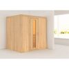 Elementsauna 'Aitana' naturbelassen mit Energiespartür 196 x 151 x 198 cm