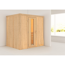 Elementsauna 'Aitana' naturbelassen mit Energiespartür 196 x 151 x 198 cm