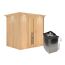 Sauna Aitana Front9KW iSt.mK natur mit Saunaofen