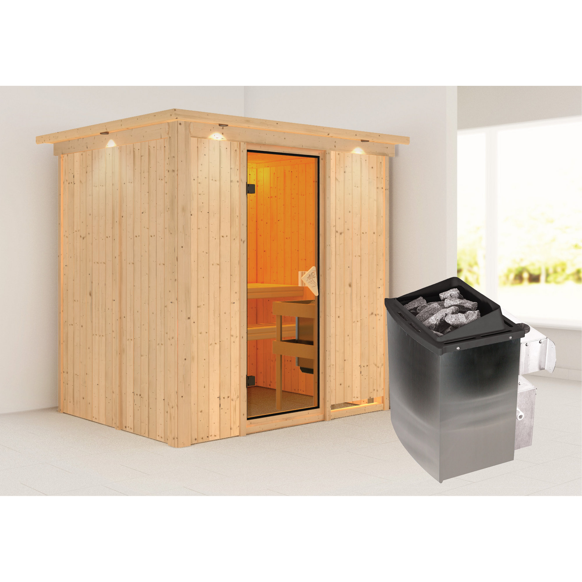 Sauna Aitana Front9KW iSt.mK natur