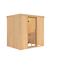 Elementsauna 'Aitana' naturbelassen mit Klarglastür 196 x 151 x 198 cm