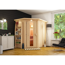 Elementsauna 'Alba' naturbelassen mit Kranz und Energiespartür 165 x 210 x 202 cm