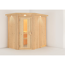 Elementsauna 'Alba' naturbelassen mit Kranz und Energiespartür 165 x 210 x 202 cm