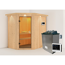 Ecksauna Alba aus Holz mit Saunaofen