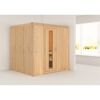 Elementsauna 'Alejandra' naturbelassen mit Energiespartür 196 x 170 x 198 cm