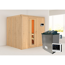 Elementsauna 'Alejandra' naturbelassen mit Energiespartür 9 kW Ofen externe Steuerung Easy 196 x 170 x 198 cm