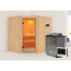 Elementsauna 'Alena' naturbelassen mit bronzierter Tür 9 kW Bio-Ofen Edelstahl externe Steuerung Easy 196 x 170 x 198 cm