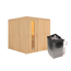 Elementsauna 'Alesia' naturbelassen mit Energiespartür 9 kW Ofen integrierte Steuerung 196 x 196 x 198 cm