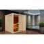 Elementsauna 'Alesia' naturbelassen 9 kW Ofen integrierte Steuerung 196 x 196 x 198 cm