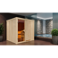 Elementsauna 'Alesia' naturbelassen 9 kW Ofen Edelstahl externe Steuerung Easy 196 x 196 x 198 cm