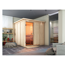 Elementsauna 'Alesia' naturbelassen mit Kranz und bronzierter Tür 210 x 210 x 202 cm