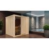 Elementsauna 'Alesia' naturbelassen mit graphitfarbener Tür 196 x 196 x 198 cm