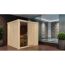 Elementsauna 'Alesia' naturbelassen mit graphitfarbener Tür 196 x 196 x 198 cm