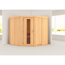 Elementsauna 'Alicia' naturbelassen mit Energiespartür 196 x 196 x 198 cm