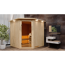 Elementsauna 'Alicia' naturbelassen mit Kranz 210 x 210 x 202 cm