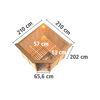 Eck-Sauna aus Holz mit Maßen
