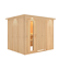 Elementsauna 'Alisa' naturbelassen mit Kranz und Energiespartür 245 x 210 x 202 cm