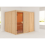 Elementsauna 'Alisa' naturbelassen mit bronzierter Tür 231 x 196 x 198 cm