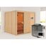 Elementsauna 'Alisa' naturbelassen 9 kW Bio-Ofen Edelstahl externe Steuerung Easy 231 x 196 x 198 cm