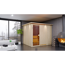 Elementsauna 'Alisa' naturbelassen mit Kranz 9 kW Bio-Ofen externe Steuerung Easy 245 x 210 x 202 cm