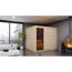 Elementsauna 'Alisa' naturbelassen mit graphitfarbener Tür 9 kW Bio-Ofen externe Steuerung Easy 231 x 196 x 198 cm