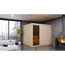Elementsauna 'Alisa' naturbelassen mit graphitfarbener Tür 9 kW Bio-Ofen externe Steuerung Easy 231 x 196 x 198 cm