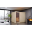 Elementsauna 'Alisa' naturbelassen mit Klarglastür 9 kW Ofen externe Steuerung easy 231 x 196 x 198 cm