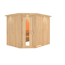 Elementsauna 'Alma' naturbelassen mit Kranz und Energiespartür 245 x 210 x 202 cm