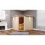 Elementsauna 'Alma' naturbelassen mit Kranz 9 kW Ofen integrierte Steuerung 245 x 210 x 202 cm