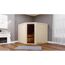Elementsauna 'Alma' naturbelassen mit graphitfarbener Tür 9 kW Bio-Ofen externe Steuerung Easy 231 x 196 x 198 cm