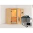 Elementsauna 'Almara 1' naturbelassen mit bronzierter Tür 9 kW Ofen Edelstahl externe Steuerung Easy 196 x 151 x 198 cm
