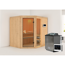 Elementsauna 'Almara 2' naturbelassen mit bronzierter Tür 9 kW Bio-Ofen Edelstahl externe Steuerung Easy 196 x 170 x 198 cm