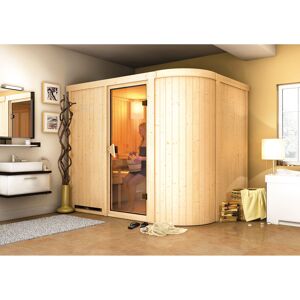 Elementsauna 'Amira 4' naturbelassen mit bronzierter Tür 231 x 170 x 198 cm