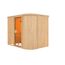 Elementsauna 'Amira 4' naturbelassen mit bronzierter Tür 231 x 170 x 198 cm