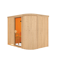 Elementsauna 'Amira 4' naturbelassen mit bronzierter Tür 231 x 170 x 198 cm